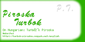 piroska turbok business card